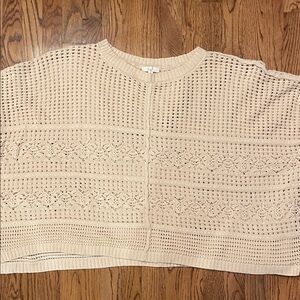Easel Beige Knit Sweater Large